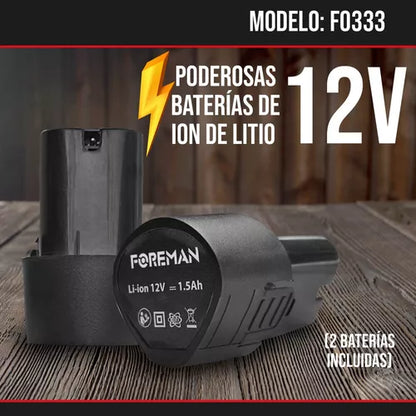 Taladro inalámbrico Foreman 12V