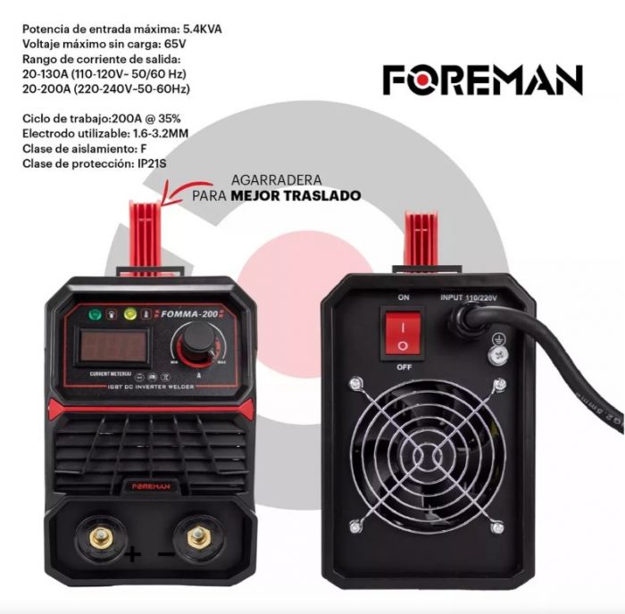 Soldadora Inverter Foreman 200a